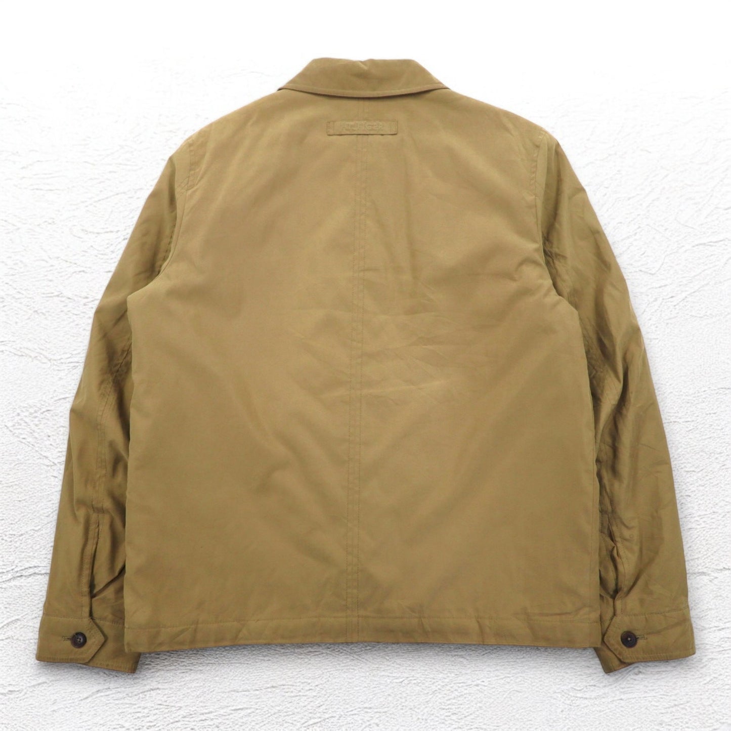 TOMMY HILFIGER ピーチスキン スウィングトップ ハリントンジャケット XL ベージュ ポリエステル