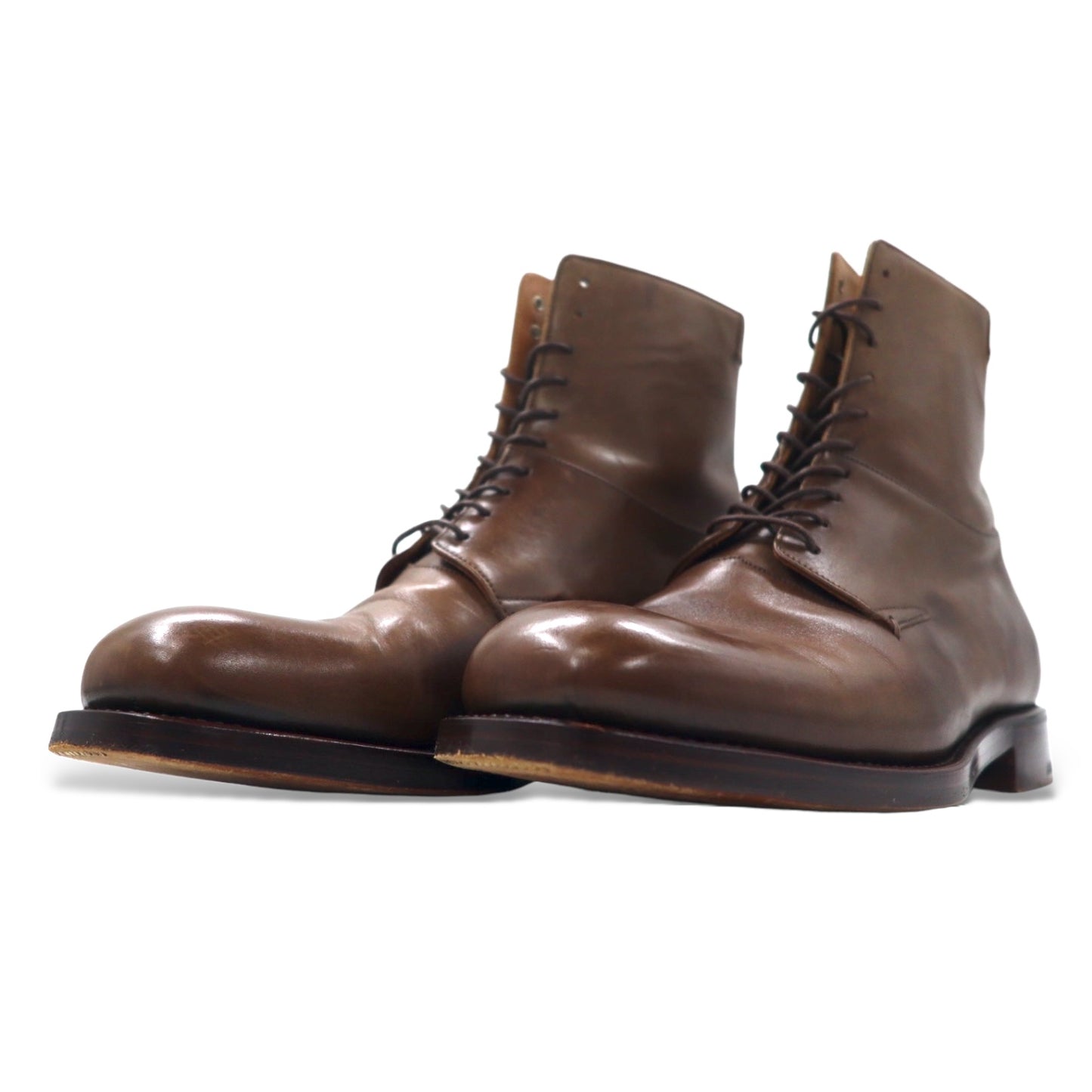 JIL SANDER Lace Up Boots US7.5 Brown Leather – 日本然リトテ
