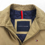TOMMY HILFIGER Peach Skin Swing Top Harrington Jacket XL Beige Polyester
