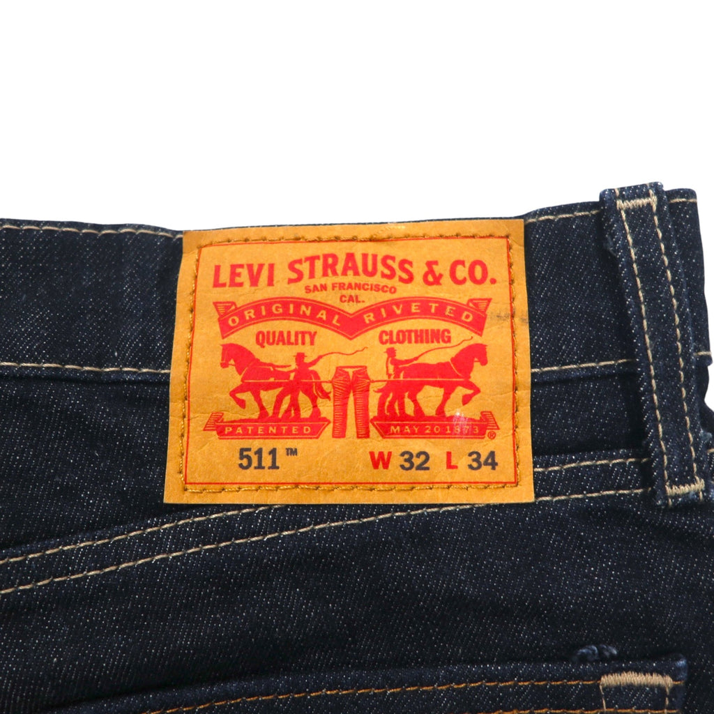 Levi's 511 Denim Pants Jeans M Indigo Blue Slim Fit 04511-0241 Made in Mexico