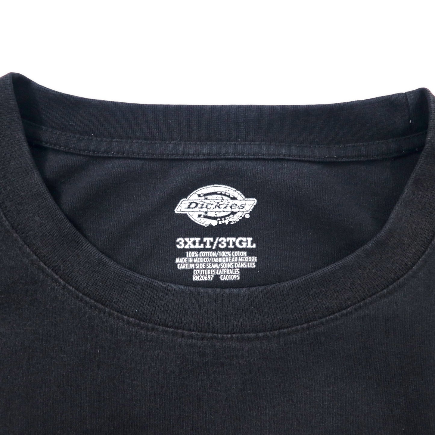 Dickies ビッグサイズ ポケットTシャツ 3XL ブラック コットン メキシコ製