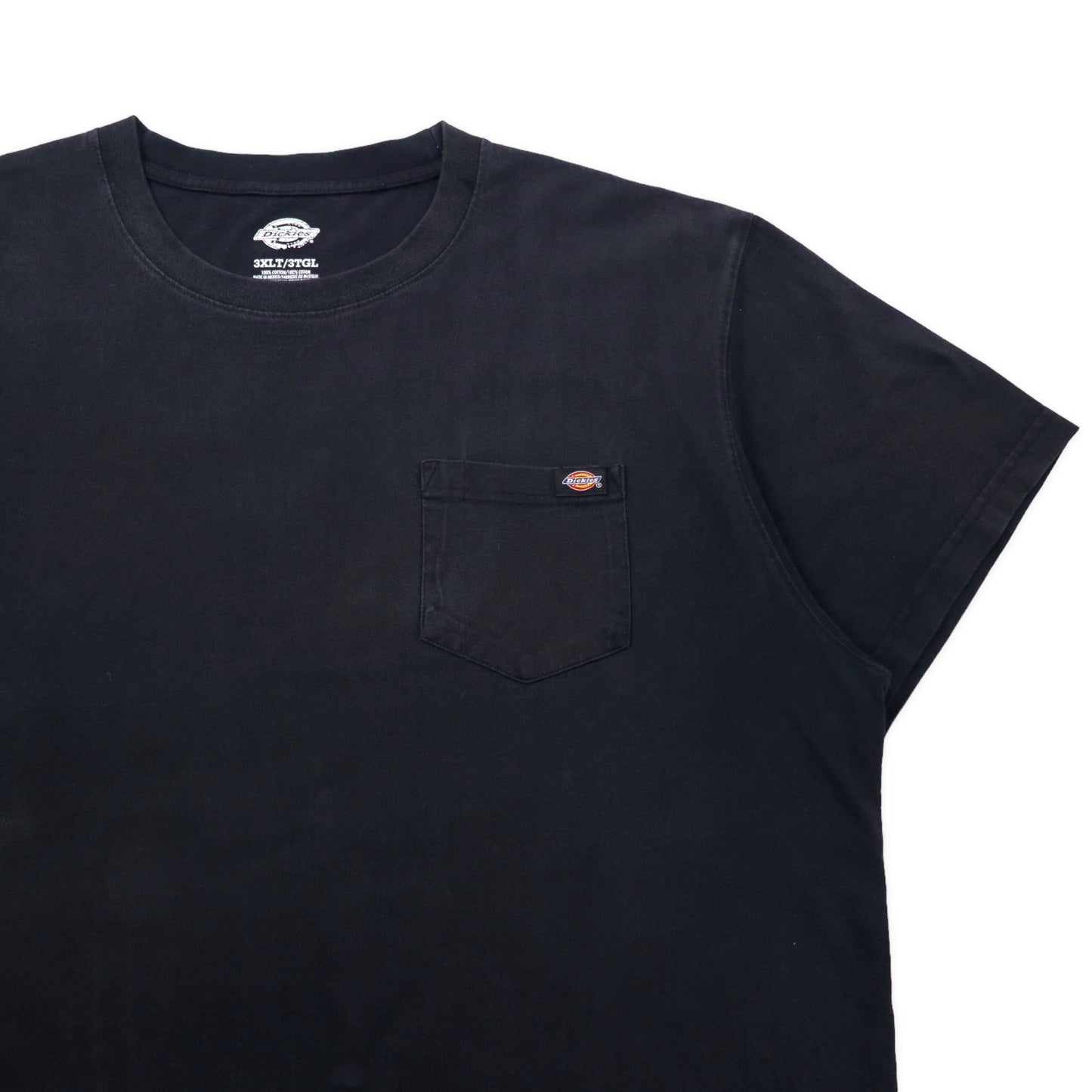 Dickies ビッグサイズ ポケットTシャツ 3XL ブラック コットン メキシコ製