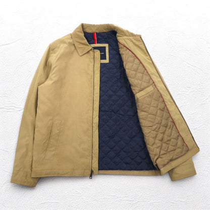 TOMMY HILFIGER ピーチスキン スウィングトップ ハリントンジャケット XL ベージュ ポリエステル