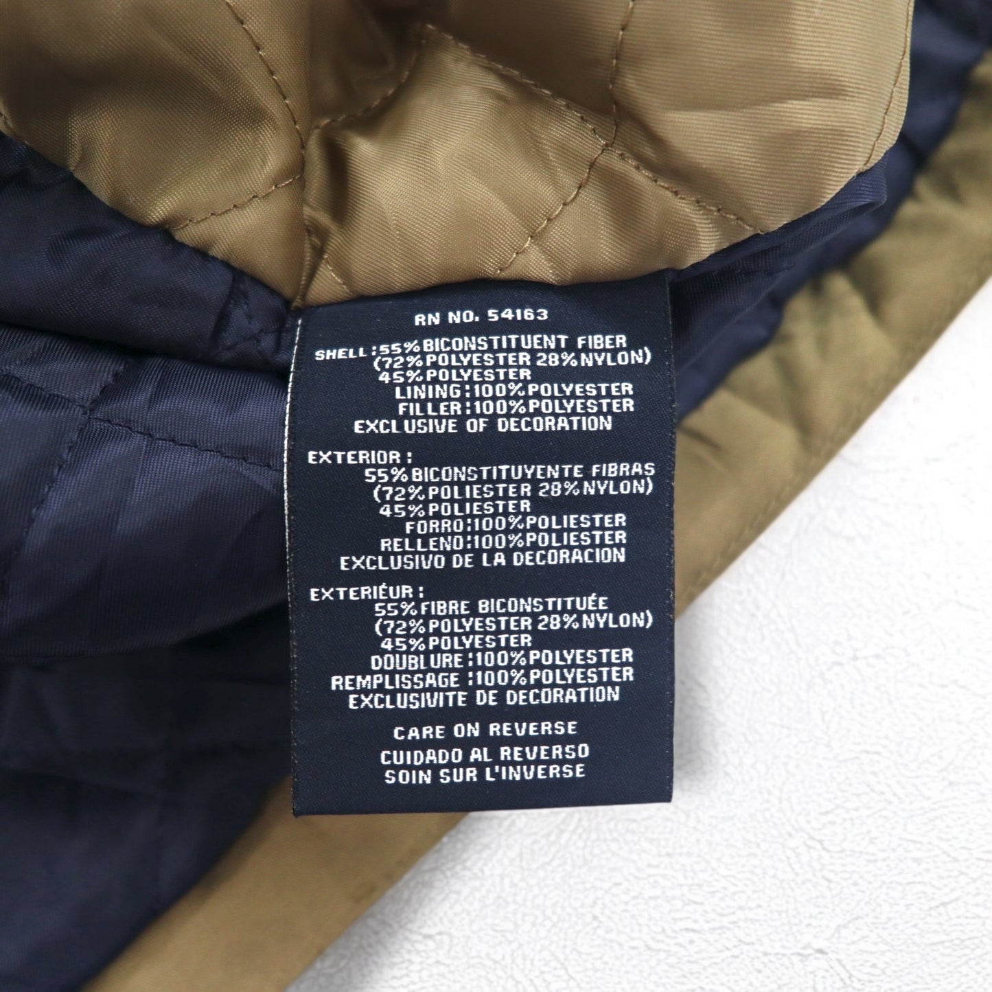 TOMMY HILFIGER ピーチスキン スウィングトップ ハリントンジャケット XL ベージュ ポリエステル