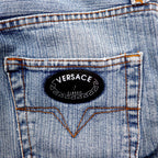 VERSACE CLASSIC V2 Denim Pants 30 Blue Ice Wash Button Fly