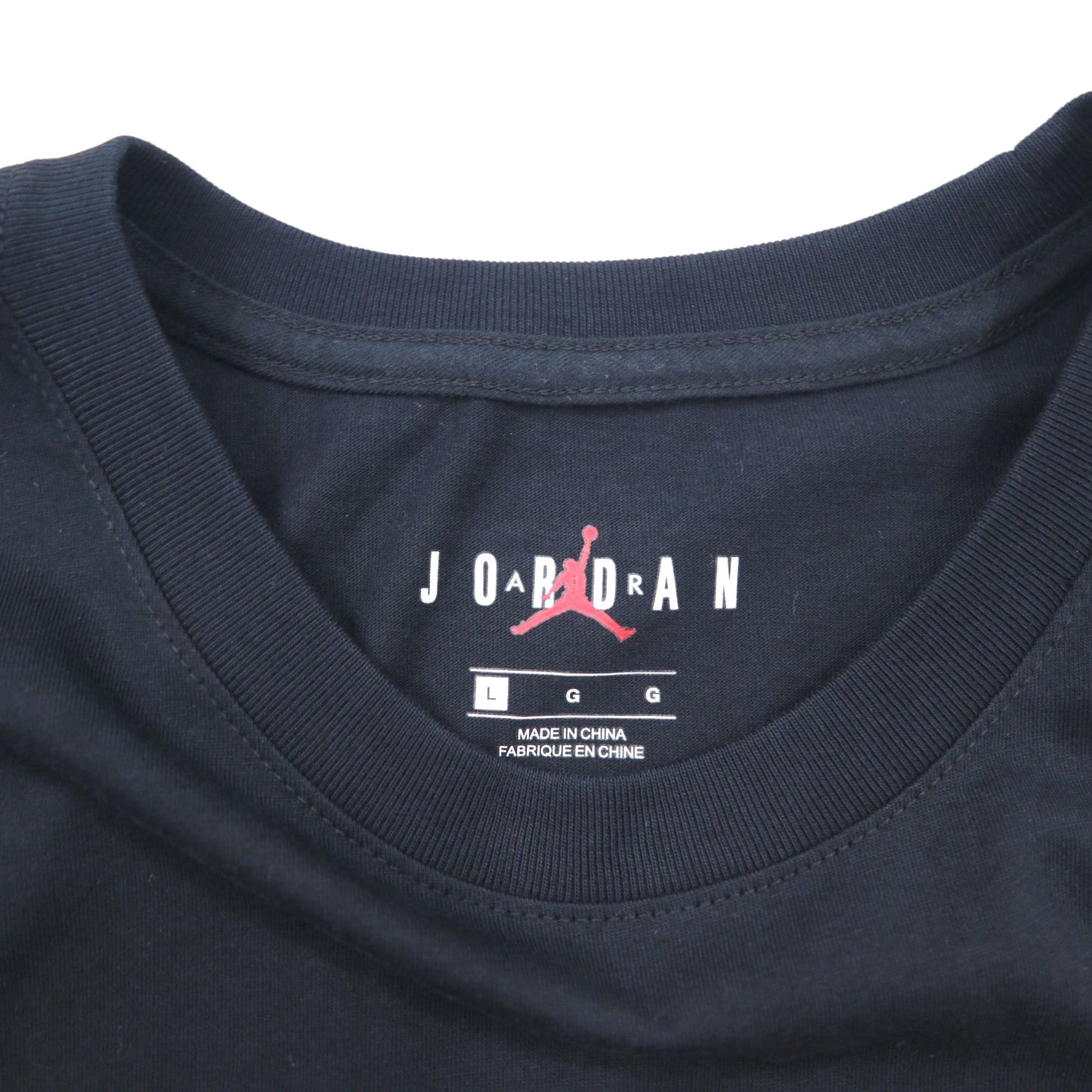 JORDAN BRAND (NIKE) Jordan Print T-Shirt, Size L, Black Cotton, Jumpman (CW0860-010), Unused