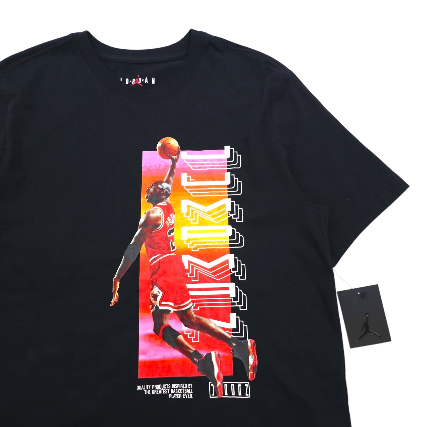 JORDAN BRAND (NIKE) Jordan Print T-Shirt, Size L, Black Cotton, Jumpman (CW0860-010), Unused