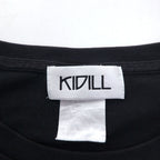 KIDILL 非芸術 プリント Tシャツ FREE ブラック コットン 漢字