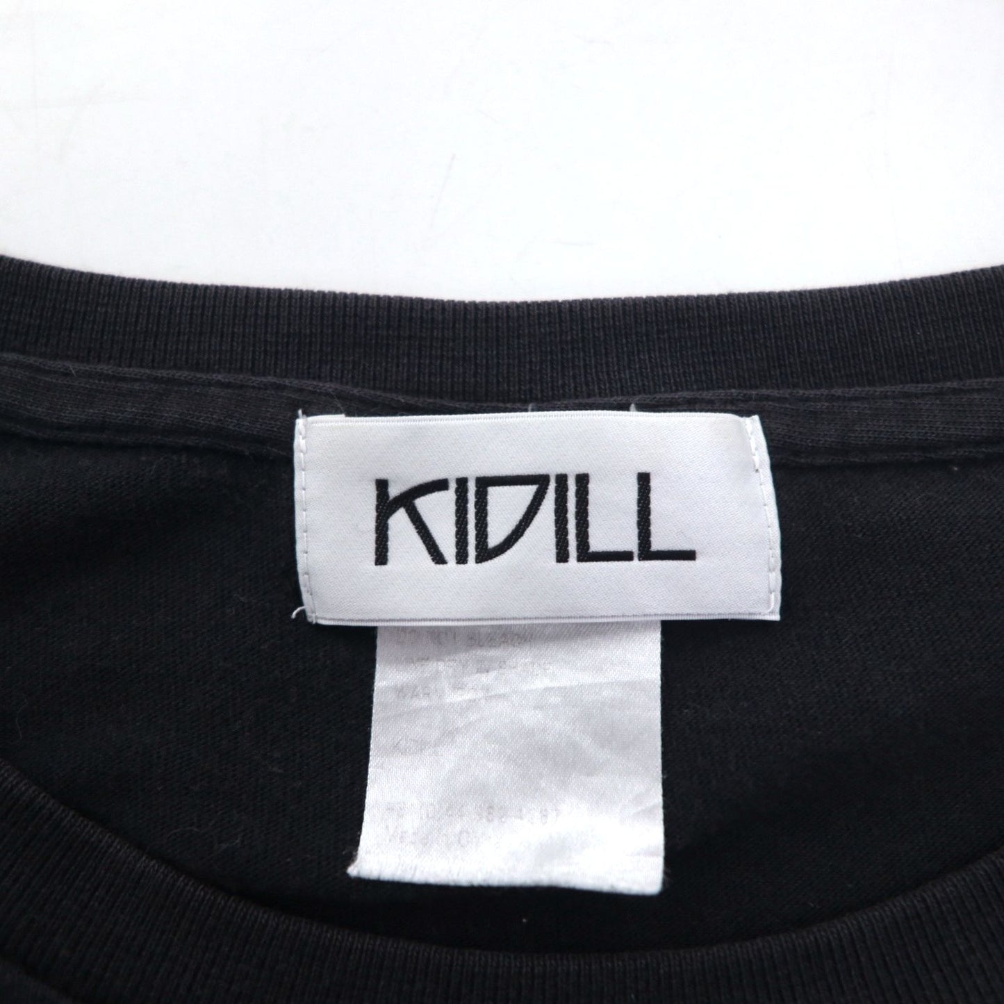 KIDILL Non-Artistic Print T-Shirt FREE Black Cotton Kanji
