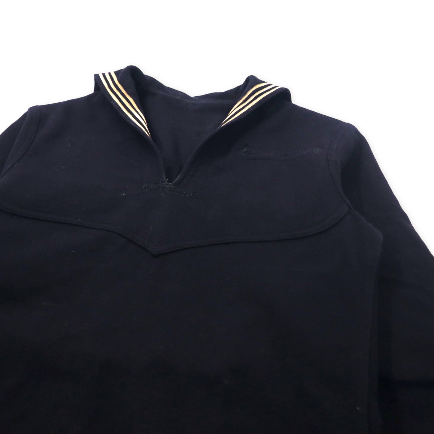 US NAVY 40年代 NAVAL CLOTHING DEPOT セーラーシャツ S ネイビー ウール ミリタリー MAN'S BLUE UNDRESS