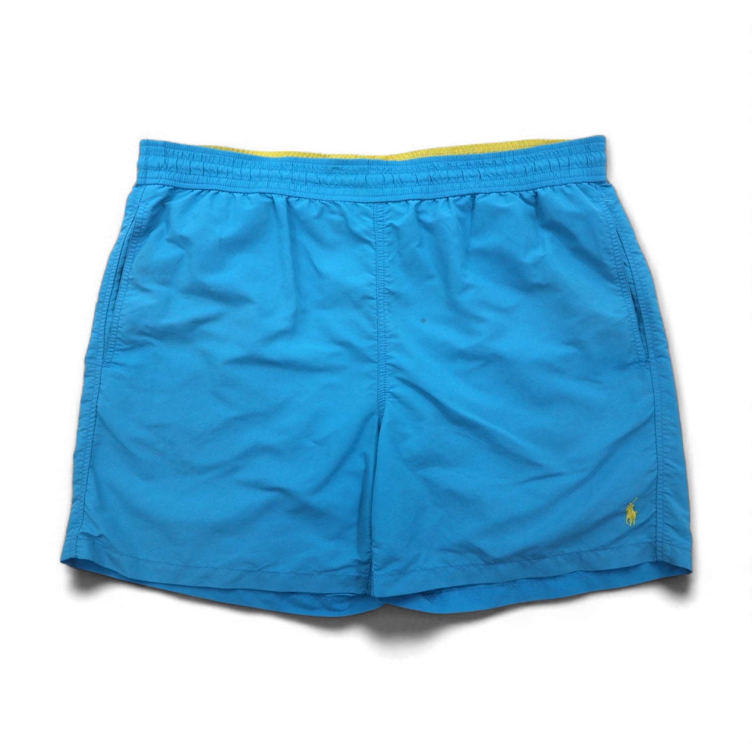 POLO RALPH LAUREN Easy Nylon Swim Shorts, Size L, Blue, Small Pony Embroidery