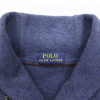 POLO RALPH LAUREN ショールカラー スウェット L ネイビー コットン スモールポニー刺繍