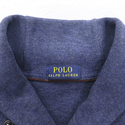 POLO RALPH LAUREN ショールカラー スウェット L ネイビー コットン スモールポニー刺繍