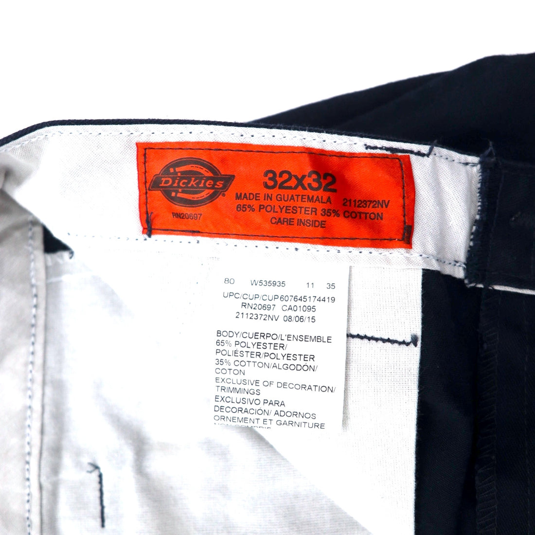 Dickies Cargo Work Pants Size 32 Navy Polyester Cotton Chino 2112372