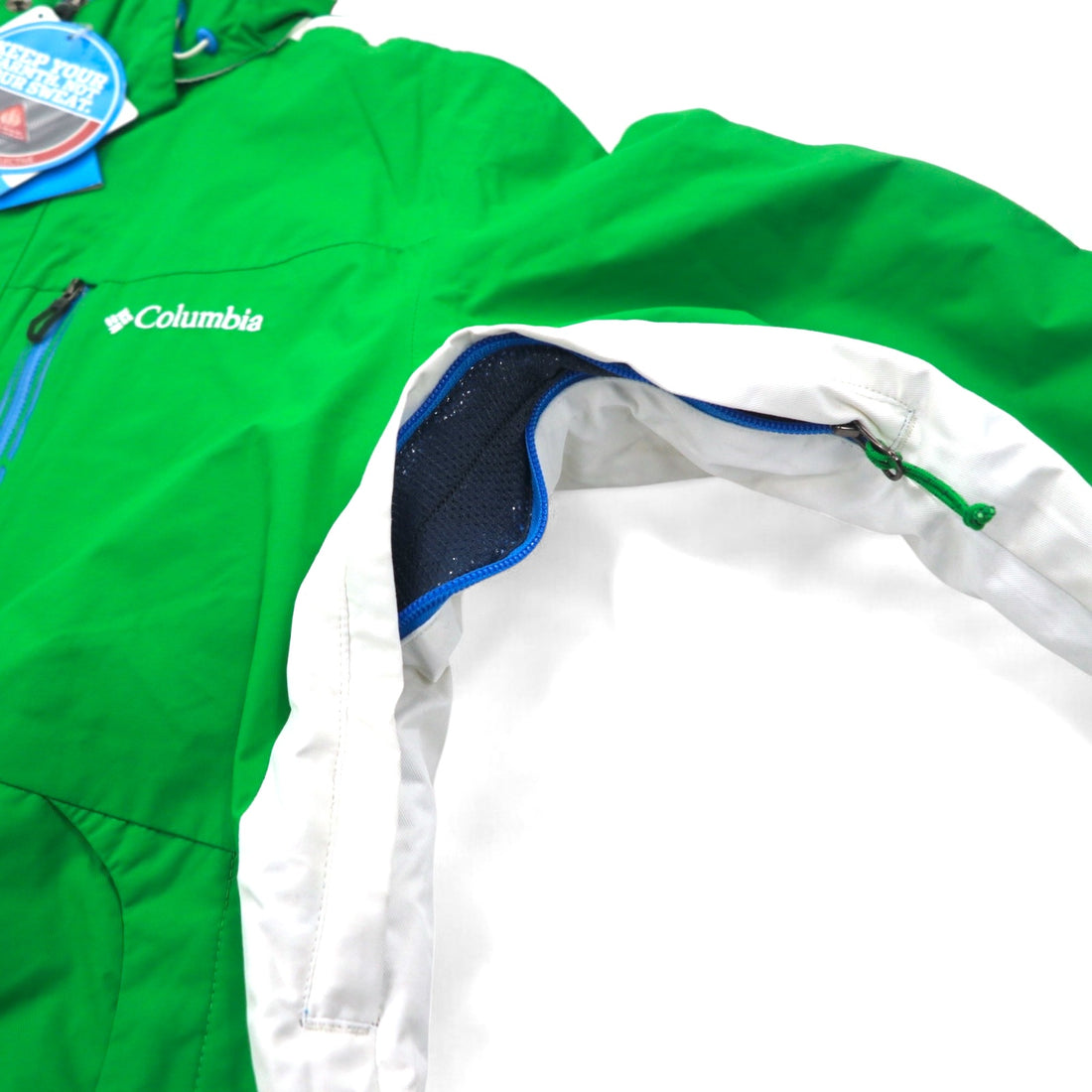 Columbia Omni-HEAT Mountain Parka M Green Omni-Tech Waterproof CUBIST 2.0 JACKET SM4010-010 Unused