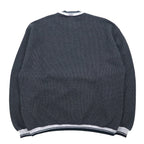 Made in USA 90s JERZEES Rib Line Waffle Sweatshirt L Grey Cotton Fleece Lining FFY One Point Embroidery SUPER SWEATS
