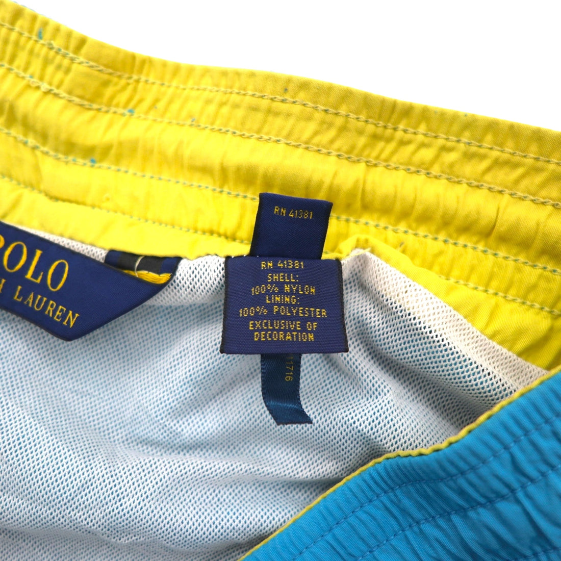 POLO RALPH LAUREN Easy Nylon Swim Shorts, Size L, Blue, Small Pony Embroidery