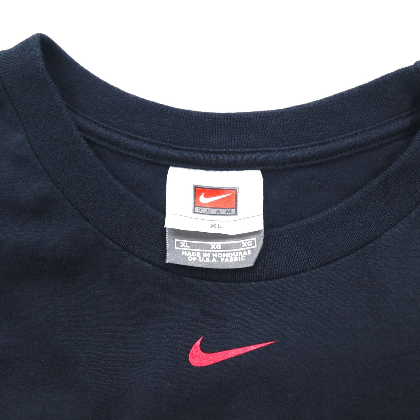 NIKE 00年代 TEAM カレッジプリント Tシャツ XL ブラック WISCONSIN FOOTBALL センタースウォッシュ