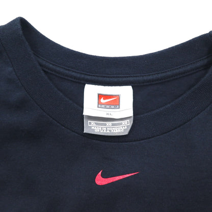 NIKE 00年代 TEAM カレッジプリント Tシャツ XL ブラック WISCONSIN FOOTBALL センタースウォッシュ