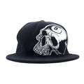 日本然リトテ-古着オンライン-PAINFUL CLOTHING スナップバック ベースボールキャップ ONE ブラック アクリル スカル 8ボール-PAINFUL CLOTHING Snapback Baseball Cap ONE Black Acrylic Skull 8 Ball