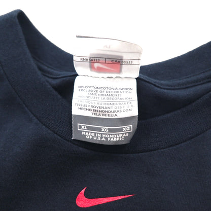 NIKE 00年代 TEAM カレッジプリント Tシャツ XL ブラック WISCONSIN FOOTBALL センタースウォッシュ