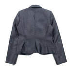 Calvin Klein 2B テーラードジャケット S シルバー モノグラム 総柄 ポリエステル