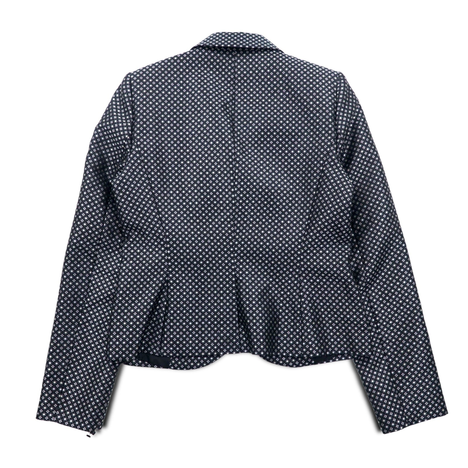 Calvin Klein 2B テーラードジャケット S シルバー モノグラム 総柄 ポリエステル