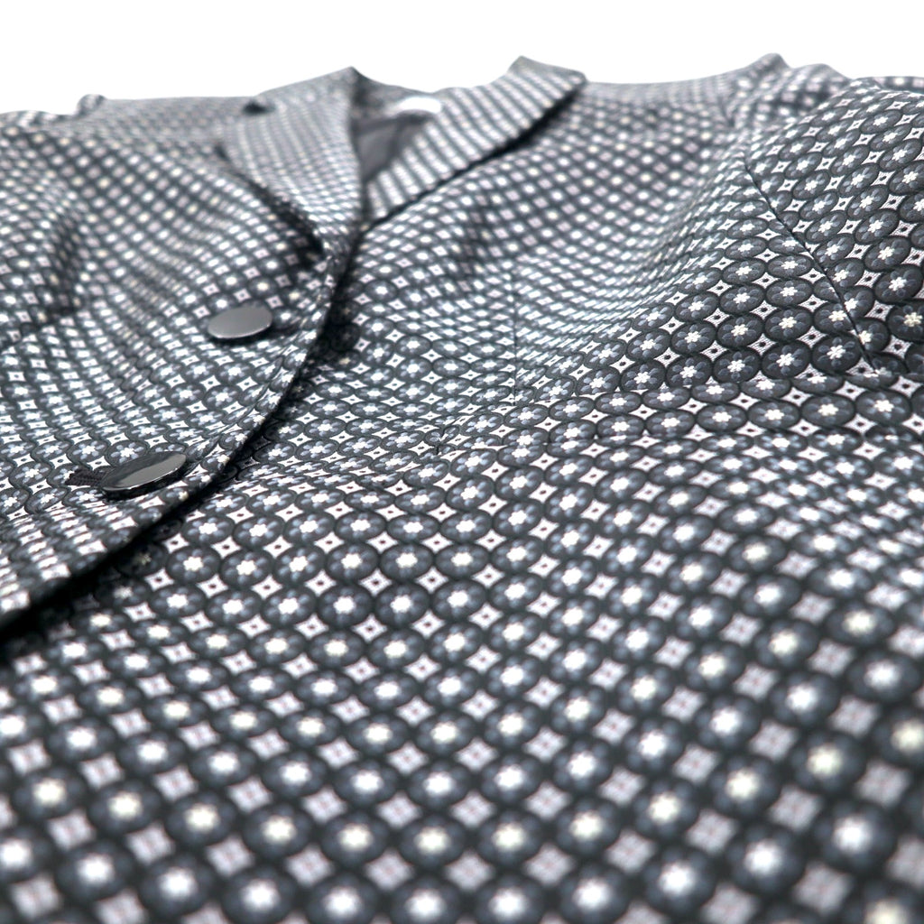 Calvin Klein 2B テーラードジャケット S シルバー モノグラム 総柄 ポリエステル