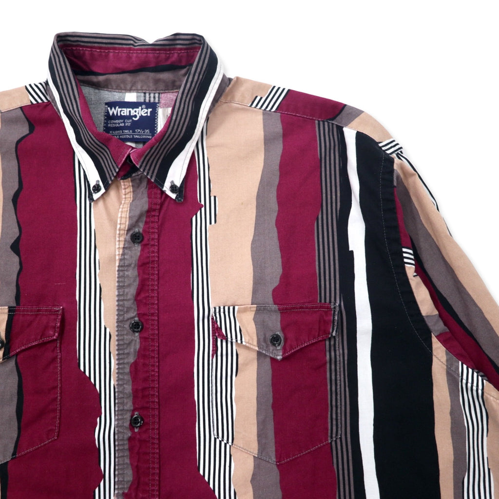 Wrangler USA Made 80s Cowboy Cut Button Down Shirt, XL, Multicolor, Cotton