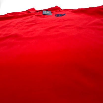 POLO RALPH LAUREN polo shirt, size L, red, cotton, pique, P logo patch, custom fit, unused