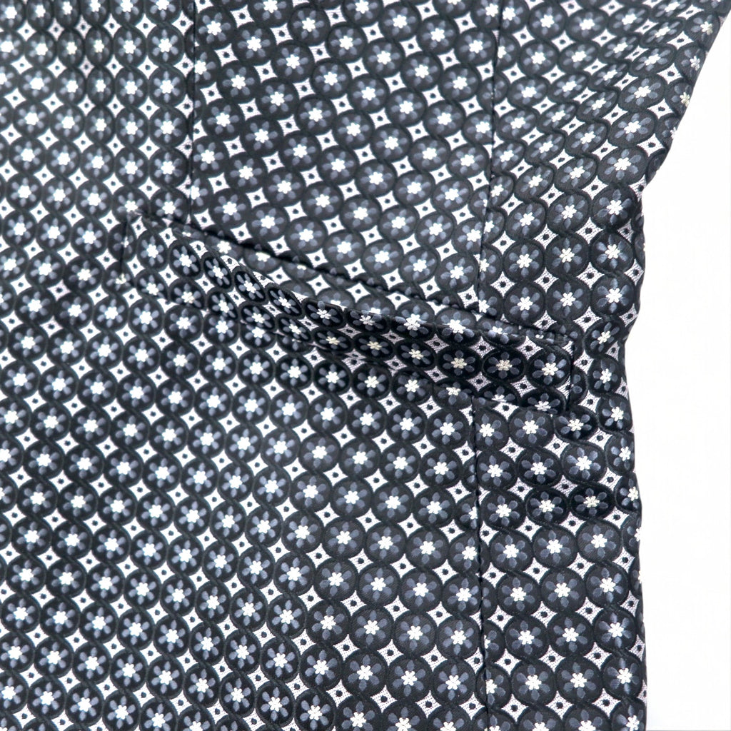 Calvin Klein 2B テーラードジャケット S シルバー モノグラム 総柄 ポリエステル