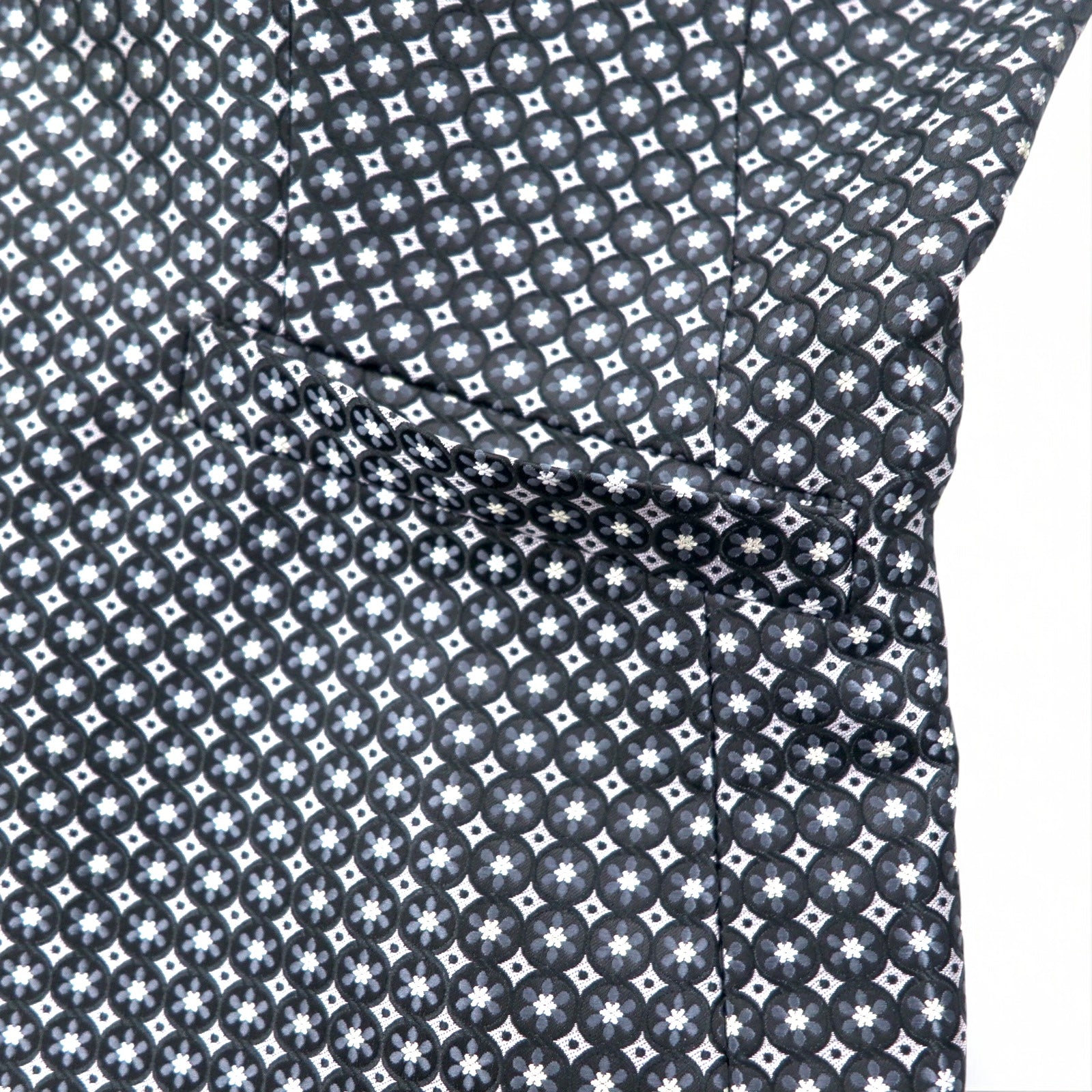 Calvin Klein 2B テーラードジャケット S シルバー モノグラム 総柄 ポリエステル