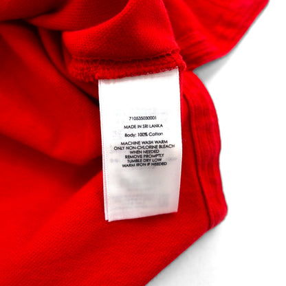 POLO RALPH LAUREN polo shirt, size L, red, cotton, pique, P logo patch, custom fit, unused