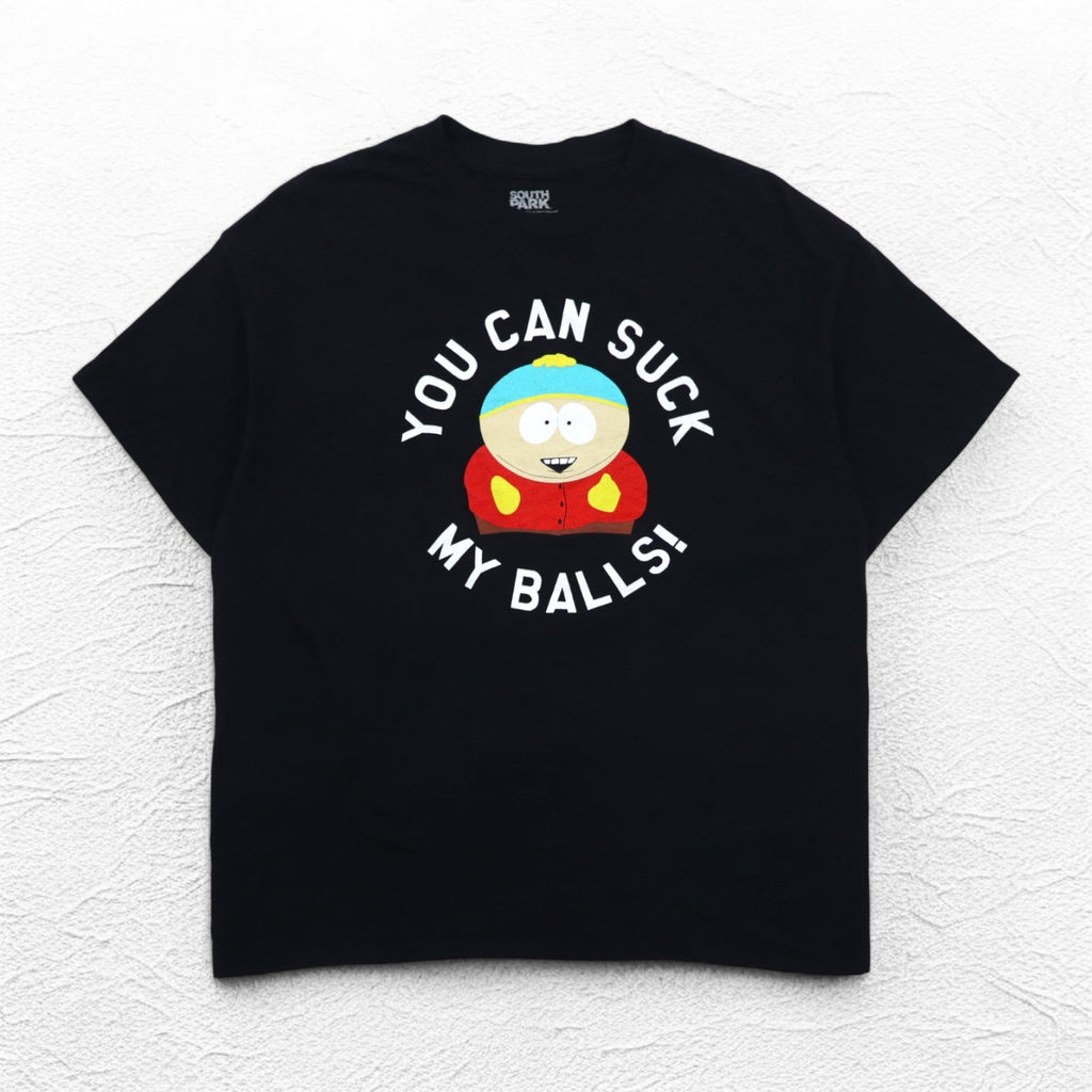 SOUTH PARK サウスパーク アニメ キャラクター プリント Tシャツ XL ブラック YOU CAN SUCK MY BALLS ニカラグア製