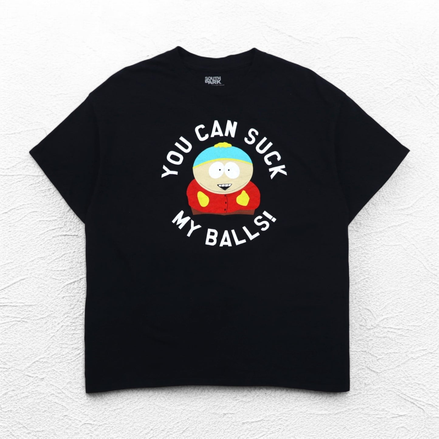 SOUTH PARK South Park Anime Character Print T-Shirt XL Black YOU CAN SUCK MY BALLS Made in Nicaragua