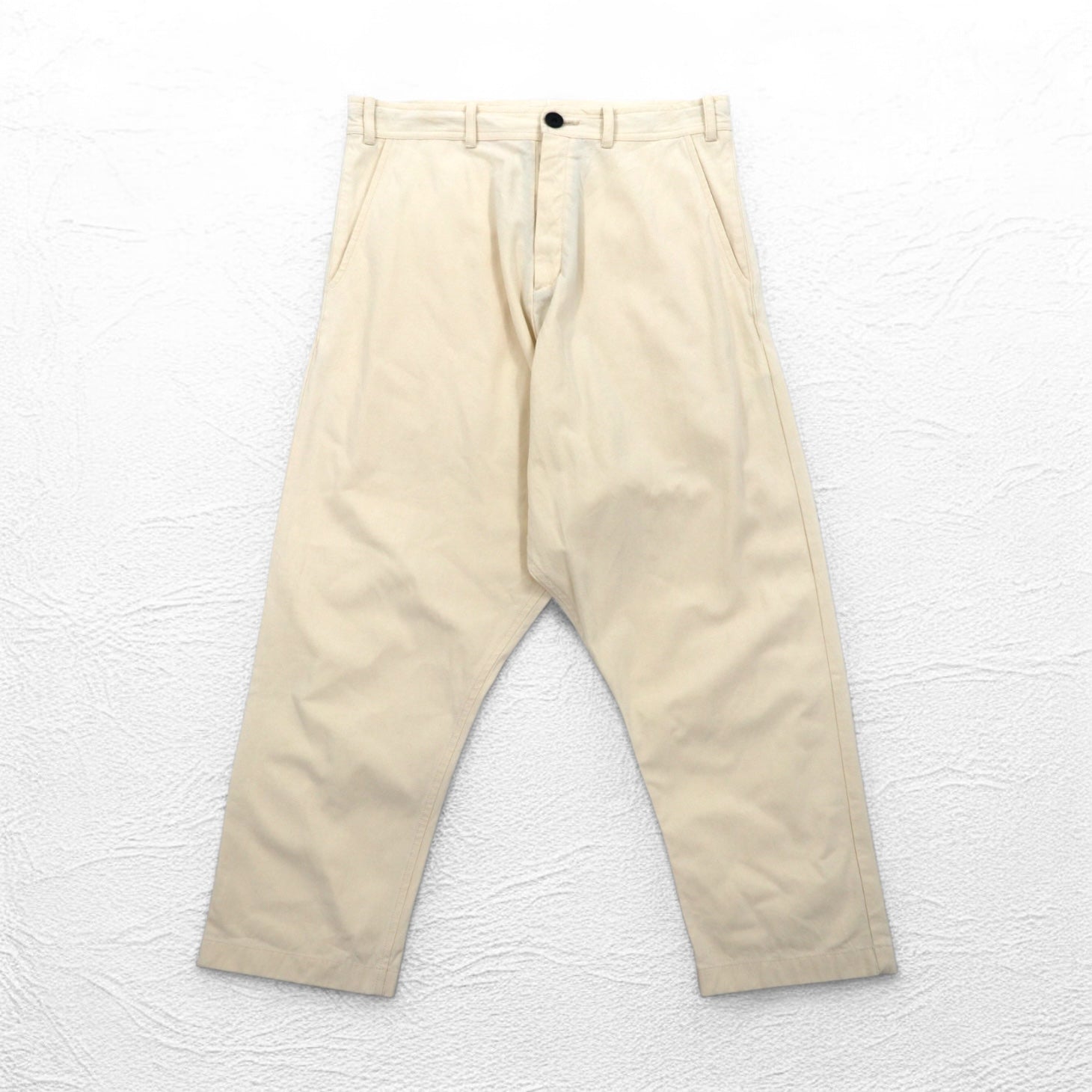 O project wide sarouel pants REGULAR FIT TROUSERS trousers S cotton beige made in Japan