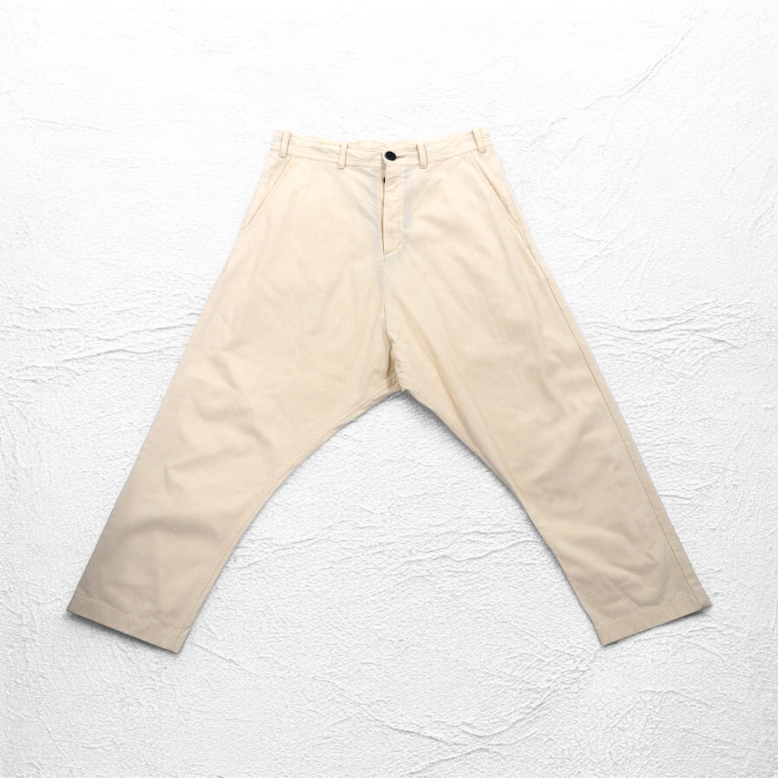 O project wide sarouel pants REGULAR FIT TROUSERS trousers S cotton beige made in Japan