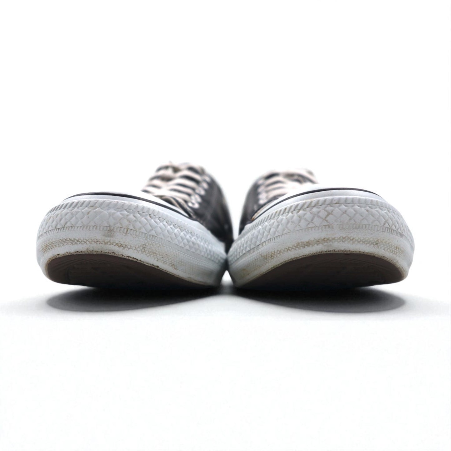 CONVERSE Leather All Star OX Sneakers, Size 27cm, Black, 1B906