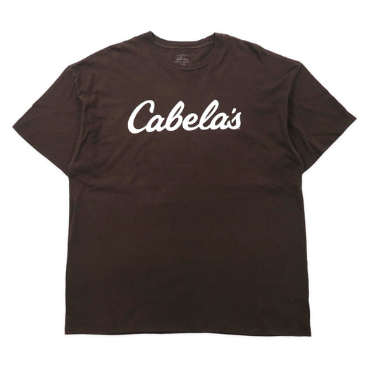 日本然リトテ-古着オンライン-Cabela's ビッグサイズ Tシャツ 2XL ブラウン コットン プリント メキシコ製-