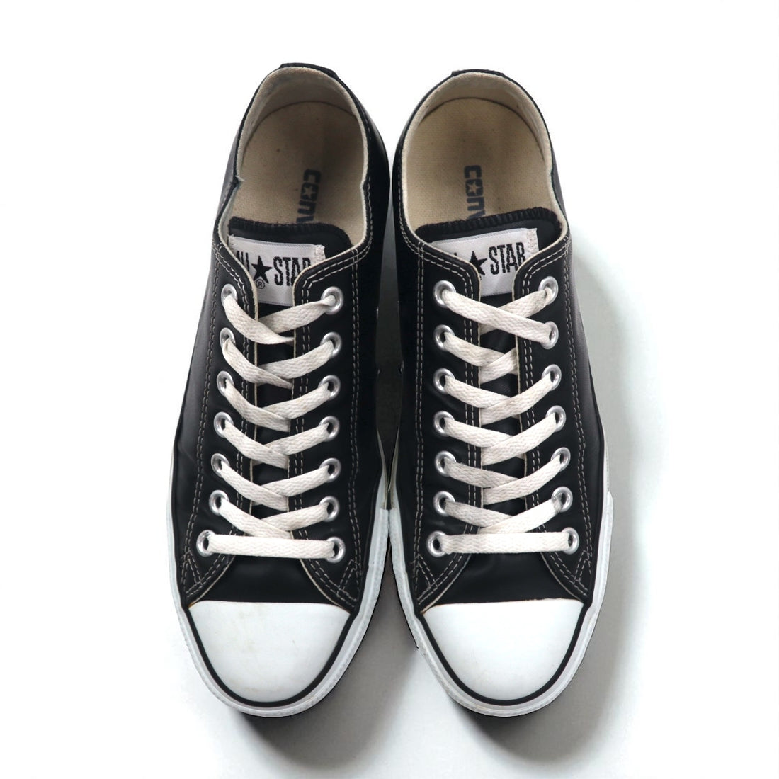 CONVERSE レザーオールスター ALL STAR OX スニーカー 27cm ブラック 1B906