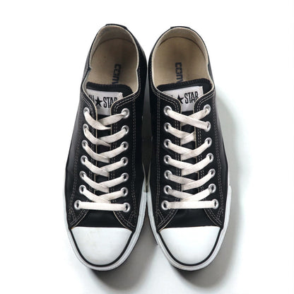 CONVERSE Leather All Star OX Sneakers, Size 27cm, Black, 1B906