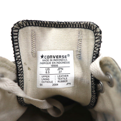 CONVERSE Leather All Star OX Sneakers, Size 27cm, Black, 1B906