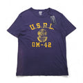 POLO RALPH LAUREN ヴィンテージ加工 U.S.R.L. ロゴプリントTシャツ XL ネイビー コットン DM-42 未使用品