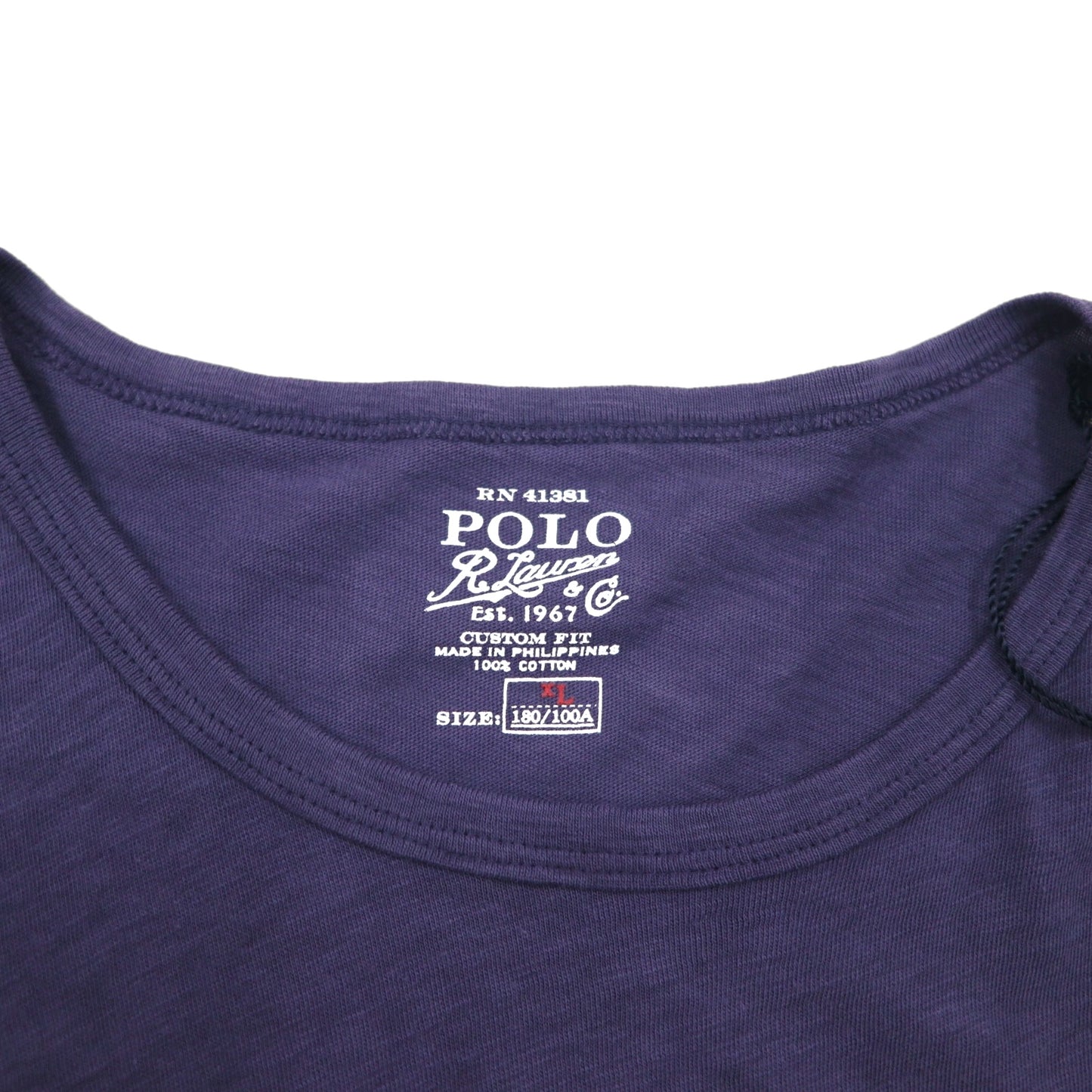 POLO RALPH LAUREN ヴィンテージ加工 U.S.R.L. ロゴプリントTシャツ XL ネイビー コットン DM-42 未使用品