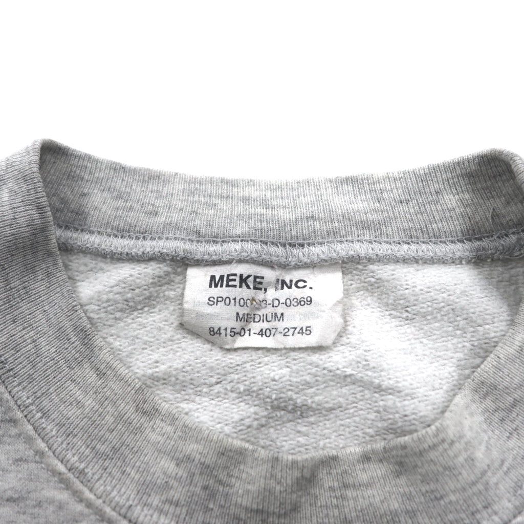 US AIR FORCE 90s Made in USA US Military Printed Sweatshirt M Gray Cotton Military 8415-01-407-2745 MEKE, inc