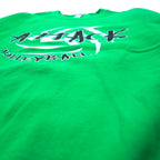 GILDAN クルーネック スウェット L グリーン プリント 裏起毛 ATTACK VOLLEYBALL ホンジュラス製