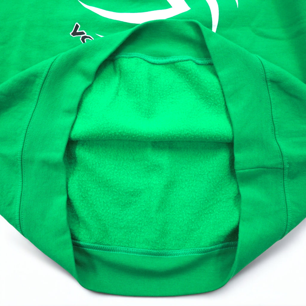 GILDAN クルーネック スウェット L グリーン プリント 裏起毛 ATTACK VOLLEYBALL ホンジュラス製