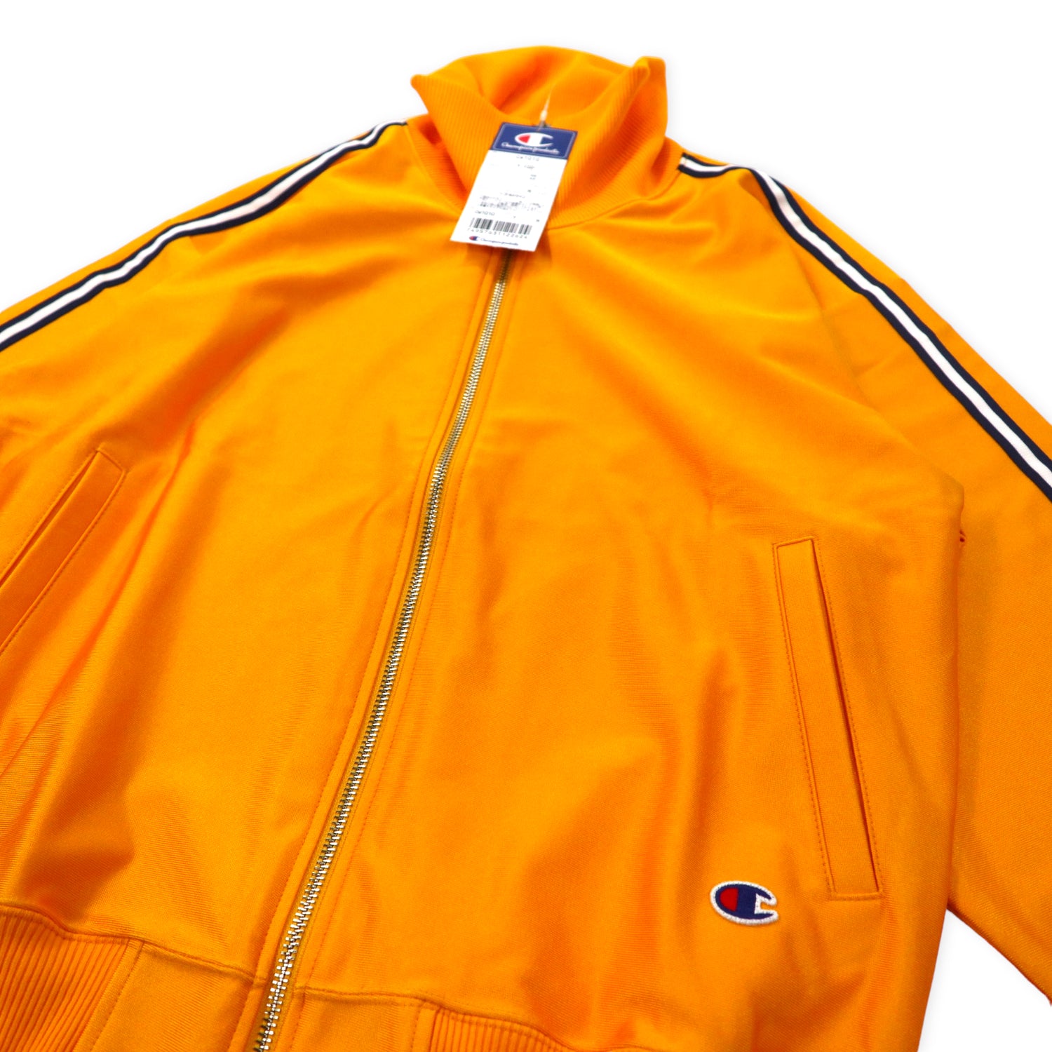 Champion 90s High -necked track jacket jersey M Yellow polyester 