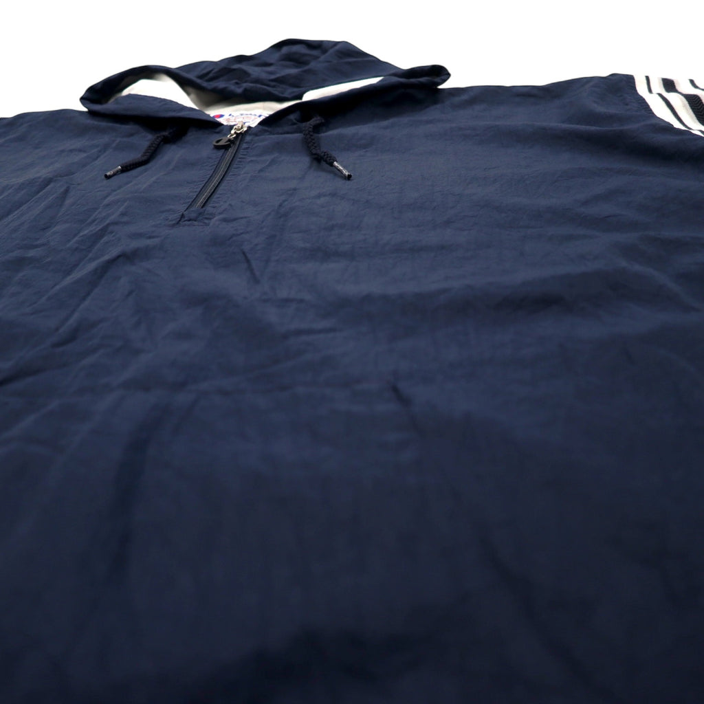 Champion 90年代 ハーフジップ アノラックパーカー XXL ネイビー ナイロン