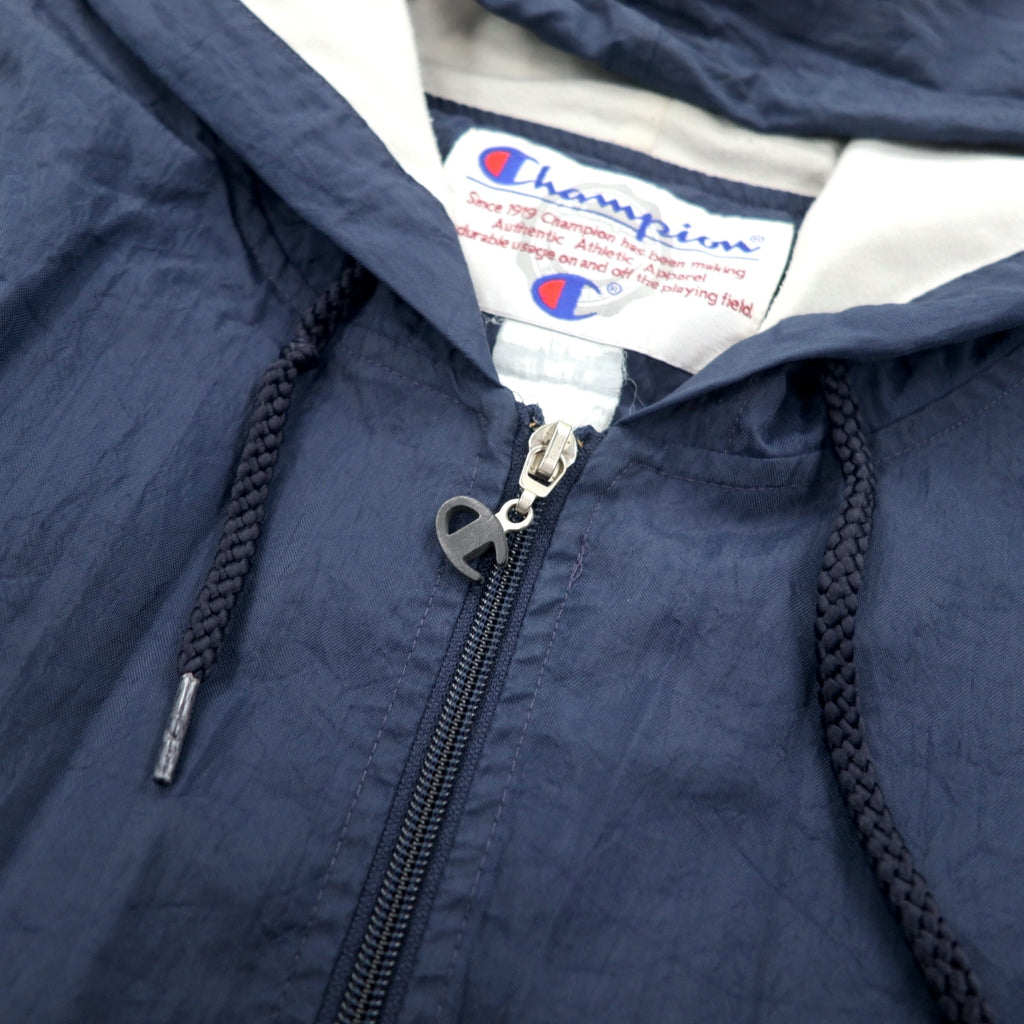 Champion 90年代 ハーフジップ アノラックパーカー XXL ネイビー ナイロン